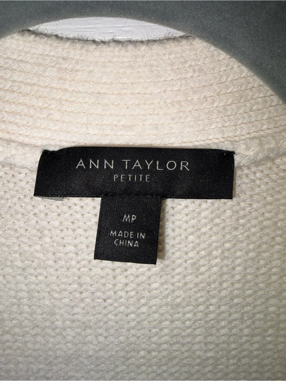 Ann Taylor Cream Longline Button Cardigan with Pockets - Picture 6 of 7